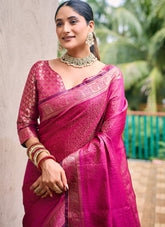 Pink Colour Designer Party Wear Saree